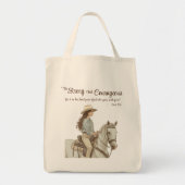 馬と女性のカーボーイ 感動的 トートバッグ (正面)