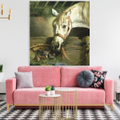 馬と子猫， 1890 キャンバスプリント (インサイチュ (リビング))