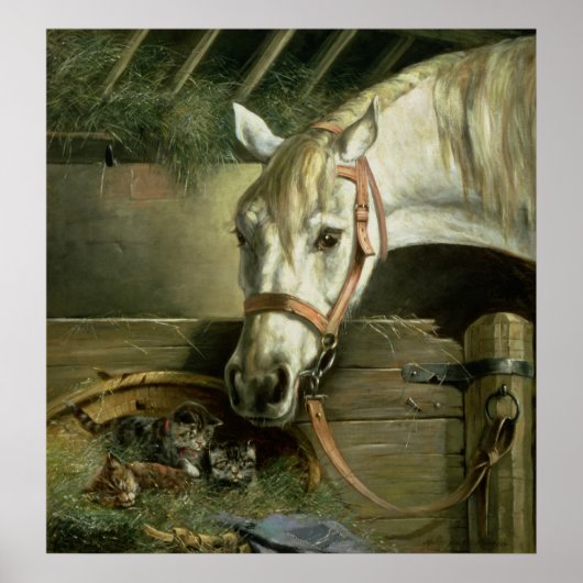 馬と子猫， 1890 ポスター (正面)