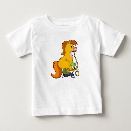 馬と少年.PNG ベビーTシャツ (正面)