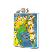 「馬と手綱カラフルブラックの輪郭アート」 #ho フラスク (左)