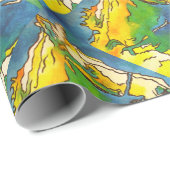 「馬と手綱カラフルブラックの輪郭アート」 #ho ラッピングペーパー (ロールコーナー)