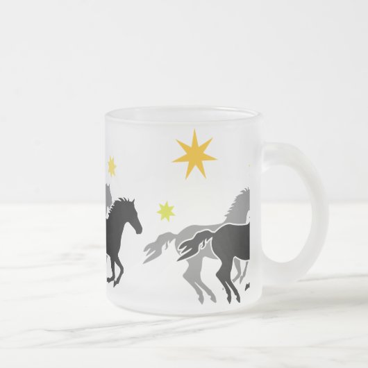 馬と星 | Horses and Stars フロストグラスマグカップ (右)