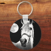 馬と月 キーホルダー (正面)