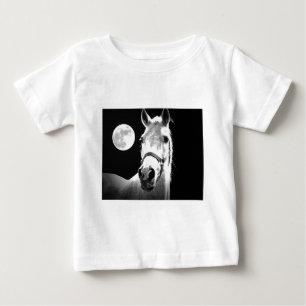 馬と月 ベビーTシャツ