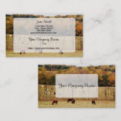 馬と牛の秋の景色 名刺 (正面/裏面)