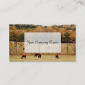 馬と牛の秋の景色 名刺 (裏面)