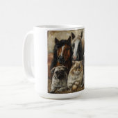 馬と猫と犬 コーヒーマグカップ (正面左)