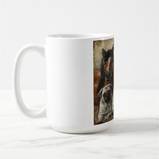 馬と猫と犬 コーヒーマグカップ