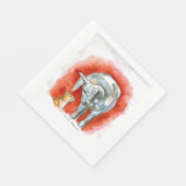 馬と猫 スタンダードランチョンナプキン (角)