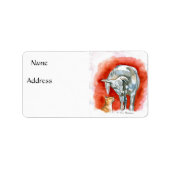 馬と猫 ラベル (正面)