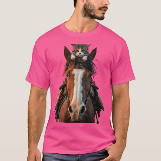 馬と猫 Tシャツ (正面)