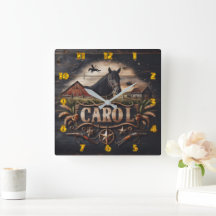 馬と納屋を使った西洋をテーマにしたアートワーク