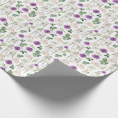 馬と紫のバラ結婚の包装紙 ラッピングペーパー (角)