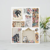 馬と花のエフェメラ　ジャンクジャーナル用 (スタンド正面)