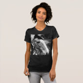 馬と花柄 Tシャツ (正面フル)