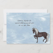 馬と花誕生日招待状～女の子 招待状 (裏面)