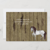 馬と花誕生日招待状～女の子 招待状 (裏面)