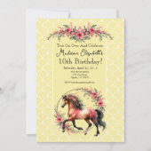 馬と花 招待状 (正面)