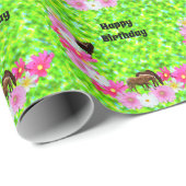 馬と花、誕生日ラッピングペーパー ラッピングペーパー (ロールコーナー)