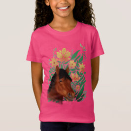 馬と花 Tシャツ