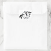 馬と蝶から飛び出す スクエアシール (バッグ)