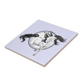 馬と蝶から飛び出す タイル (側面)