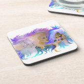 馬と蝶の女性 コースター (左側)