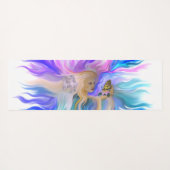 馬と蝶の女性 ヨガマット (裏面(横))