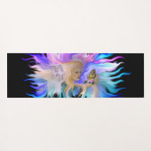 馬と蝶の女性 ヨガマット (裏面(横))