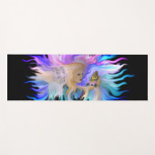 馬と蝶の女性 ヨガマット (正面(横))