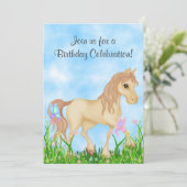 馬と蝶の誕生日招待状 招待状 (スタンド正面)