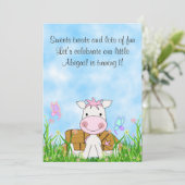 馬と蝶1st誕生日招待状 招待状 (スタンド正面)