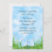 馬と蝶1st誕生日招待状 招待状 (裏面)