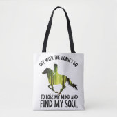 馬と行って心の森を失う トートバッグ (正面)