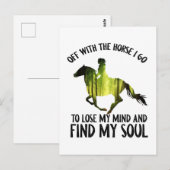 馬と行って心の森を失う ポストカード (正面/裏面)