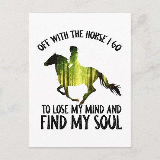 馬と行って心の森を失う ポストカード (正面)