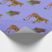 馬と西の馬のフェリア ラッピングペーパー (角)