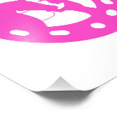 馬と西ハットのホットピンクの馬蹄付き女の子 フォトプリント            (角)