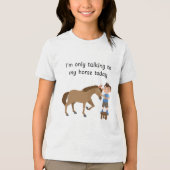 馬と話す少年 トライブレンドTシャツ (正面)