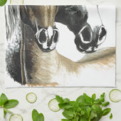 馬と足のキッチンタオル キッチンタオル (折り畳み)