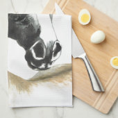 馬と足のキッチンタオル キッチンタオル (四つ折り)