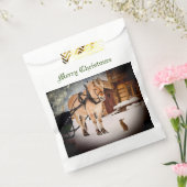 馬と農場での星空のクリスマスナイト フェイバーバッグ (封をした状態)