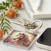 馬と野の花 キーホルダー (正面右)