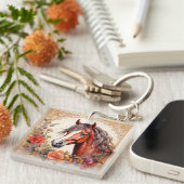 馬と野の花 キーホルダー (正面右)
