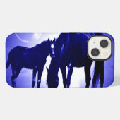 馬と青い夜 iPhoneケース (裏面横)