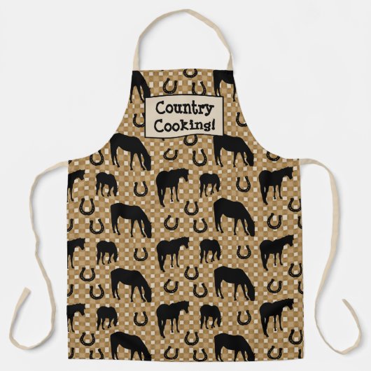 馬と靴カントリー料理! エプロン (正面)