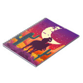 馬と風景の上にピクセルのウェスタンドカウボーイ ノートブック (左側)