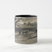 馬と風景 マグカップ (中央)