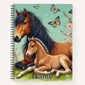 馬と馬が春で休む ノートブック (正面)